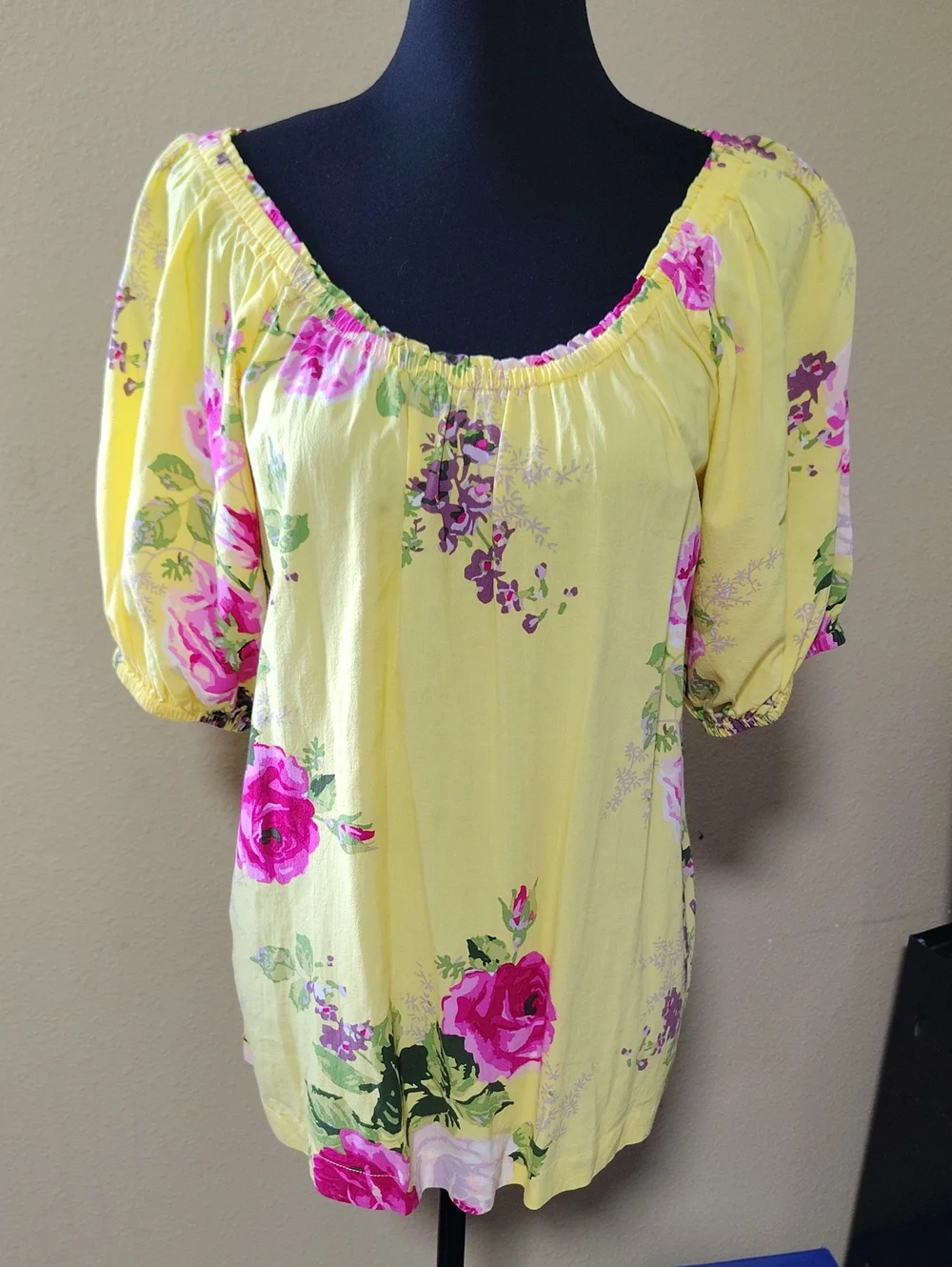 Matilda Jane Enchanted Garden In Town Peasant Floral Blouse Size S Bohemian NWT